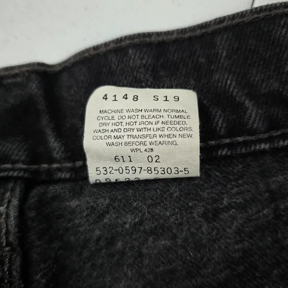 Vintage Levi's 550 relaxed‎ tapered 20 jeans USA black 90's womens 5713